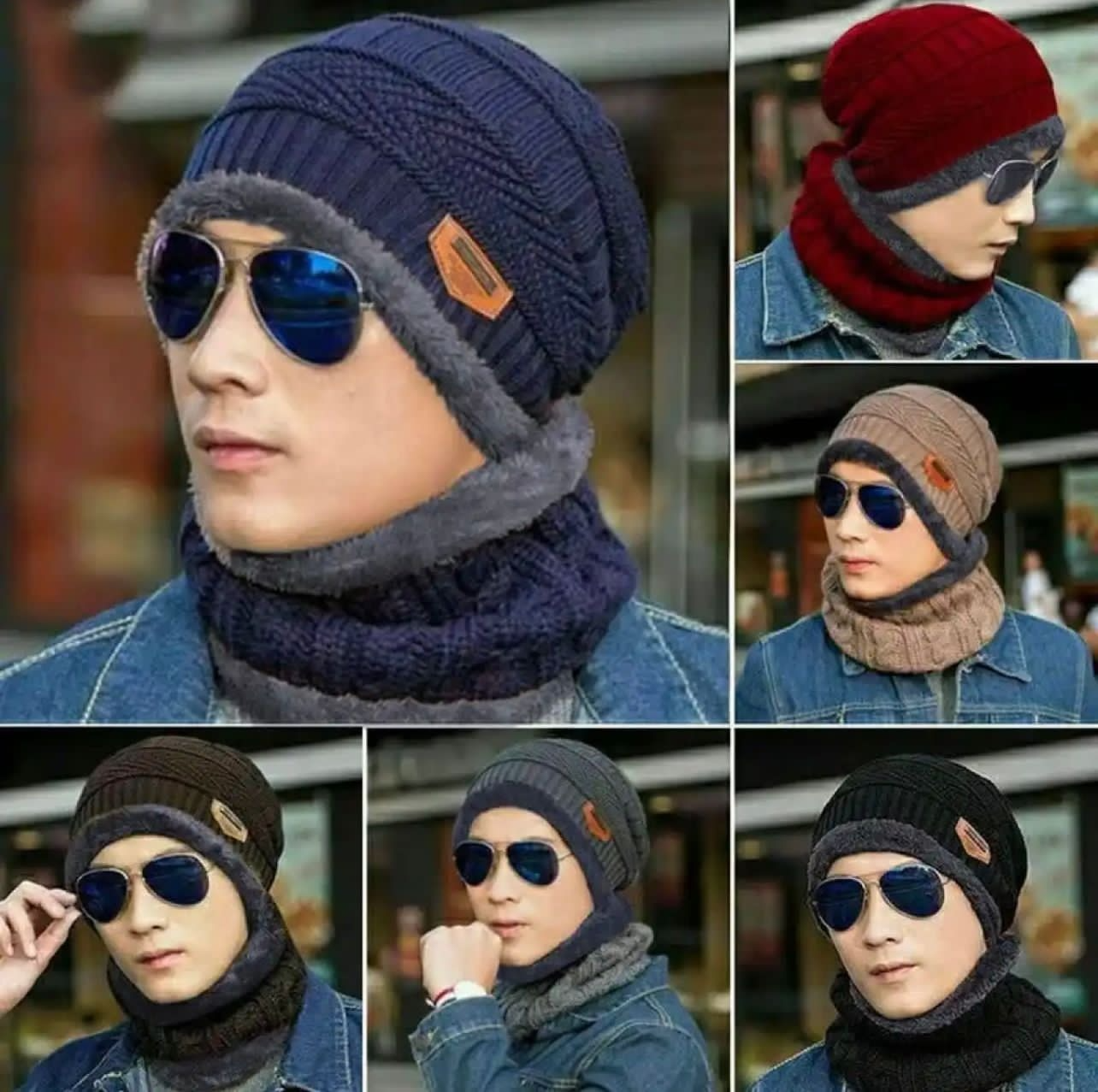 Winter Thermal Wool Cap For Men And Women (Blue)